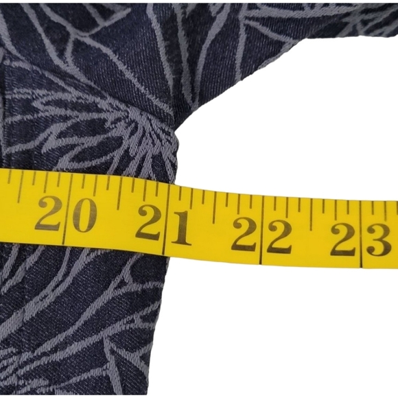 JM Collection Blue Denim Floral Jacket Size - 12 - Picture 10 of 12